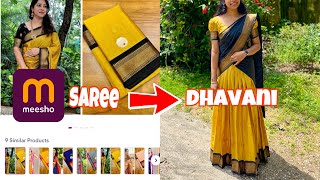 🔥Convert meesho saree to dhavani😜🔥|part -1| @AR_attires