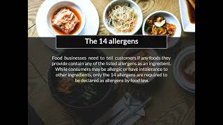What are the 14 food allergies