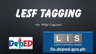 Steps in LESF Tagging on LIS Website 2020 2021