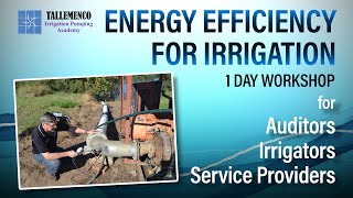 'Energy Efficiency for Irrigation' 1 Day Workshop Overview