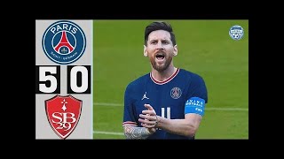 PSG vs Brest 5 - 0 All Goals & Extended Highlight 2021 HD