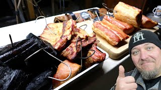 Traditional homemade meat smoking - SIMPLE AND DELICIOUS 🔥 - BELLY, RIBS, BACON, CHOP AND SALMON