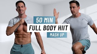 50 MIN FULL BODY CARDIO HIIT Workout - Fat Burn At Home (No Equipment)