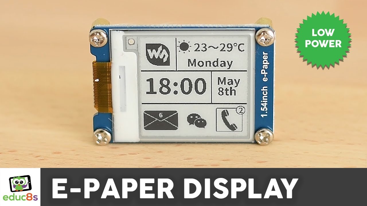 Arduino E Paper Display Review Waveshare 1 54 Youtube