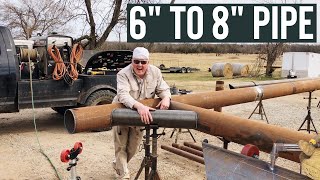 SADDLING 6 inch PIPE to 8 inch PIPE on a 45 ° - 8” CUSTOM PIPE ENTRANCE (Part 3)