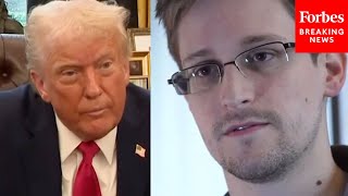 WATCH: Reporter Asks Trump If He's Considering Pardoning Edward Snowden