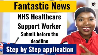 Healthcare Support Worker Development Programme: Apply now before the deadline!!