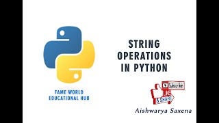 #5 - String Operations In Python