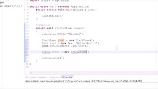 Java Tutorial 52 (JavaFX / GUI) - Creating a Window with Text