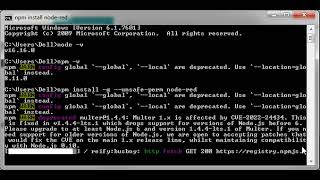 Node Red installation on Windows 7