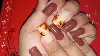 Simple Thanksgiving Nail Designs