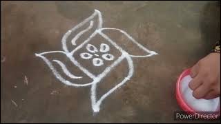 # 5*1 ಸರಳವಾಗಿ ಹಾಗೂ ಸುಲಭವಾಗಿ ಹಾಕುವ ರಂಗೋಲಿ... simple and easy rangoli with #rc creations