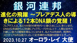 2023.10.27 銀河連邦/連合 「進化の飛躍 - プレアデス人の導きによる12本DNA鎖の覚醒」オーロラ・レイ 銀河連邦大使