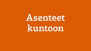 Asenteet kuntoon