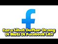 Cara Lihat Daftar Orang Yang Kita Ikuti Di Facebook Lite