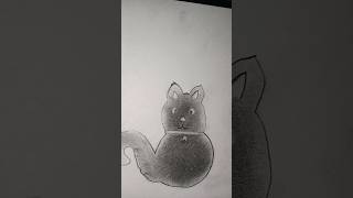 Easy trick to draw a cat from pencil dust #shorts #youtubeshorts #shortsfeed
