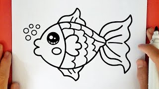 WIE ZEICHNET MAN EINEN KAWAII FISCH