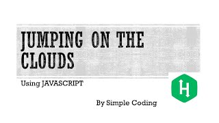 Hackerrank - Solved Jumping the Clouds using Javascript