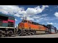 awesome train action ft. h1 leader incredible lashups dash 9 quadruplet kcsm fxe u0026 more