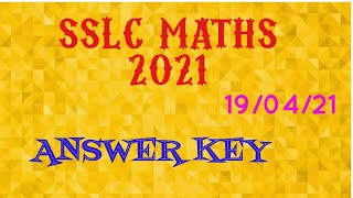 SSLC MATHS EXAM ANSWER KEY-2021/MATHS- ഉത്തര സൂചിക:PART - 1