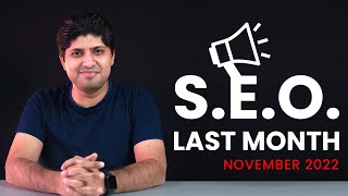 SEO Last Month November 2022 | Latest Updates From Google Search, Google Ads, and Bing in Hindi