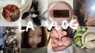 My week in LA 🍮 | 요즘 자주 먹는 음식들 🍠🥬🍏🥣 | 더그로브 몰 | 글루텐프리 베이킹 🥐 | 하와이 가기 하루 전! 🌴 | 셀프 네일 💅 |