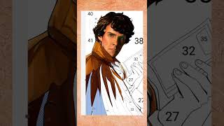 Let's color Sherlock Holmes #sherlockholmes #art #painting #movie #mystery #spy #shorts