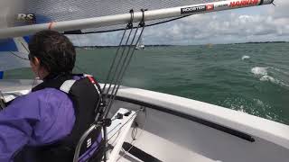 We do this for fun. Sailing an RS400 downwind in 20 knots