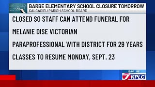Barbe Elementary School closed on Sept. 20