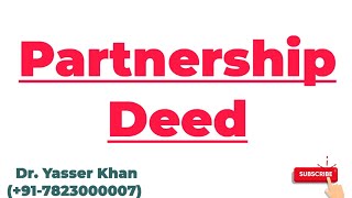 Partnership Deed | Meaning Of Partnership Deed | Partnership | Business Studies | Commerce | CUET