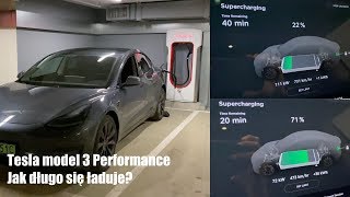 Tesla 3 Performance ładowanie. Jak szybko ładuje się tesla ?