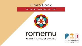 Romemu Open Book, Saturday, January 28th, 2023