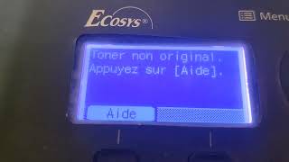 حل مشكل طابعة kyocera toner non original رسالة خطأ message d'erreur