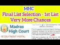 mhc final list selection process 💐