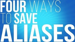 How to save your BASH aliases