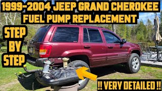 HOW TO REPLACE FUEL PUMP ASSEMBLY ON A 1999 2000 2001 2002 2003 2004 JEEP GRAND CHEROKEE  *DETAILED*