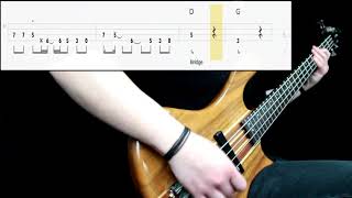 Guns N' Roses - Welcome To The Jungle (Bass Only) (Play Along Tabs In Video)