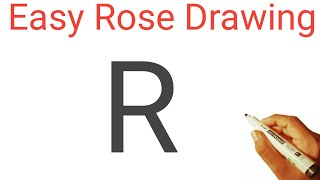 How To Draw A Rose Flower From R