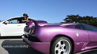 Lamborghini Diablo SE30 at car week, fly by