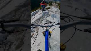 Alpine mtb #mtb #slab #alpine #freeridemtb #gnarly #steep #exposed #downhillmtb #rideordie #sendit