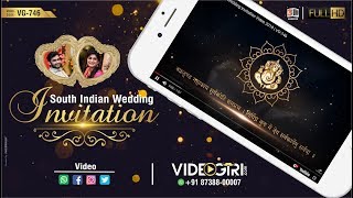 South Indian Wedding Invitation Videos | Wedding Invitation Videos Online | VG-746