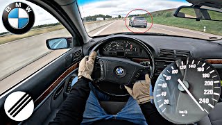 BMW E39 535i V8 TOP SPEED DRIVE ON GERMAN AUTOBAHN 🏎