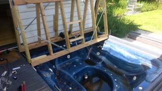 Bifold deck spa cover 12v winch