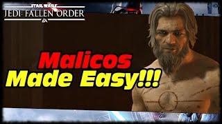 Malicos Made Easy On Grand Master!!! Star Wars Jedi Fallen Order Taron Malicos Guide!!!