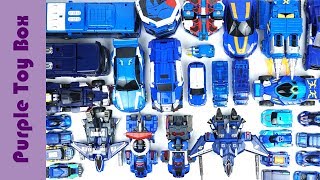 35 Blue Transformer Robot Toys Collection, Animal And Car Transformers