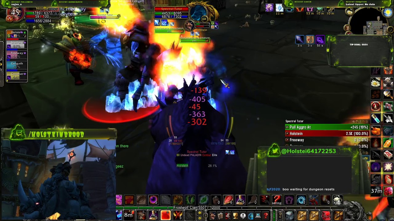 WoW:Classic Tanking Scholo Feral Druid POV!!!! - YouTube