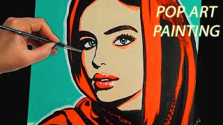 Acrylic Painting Tutorial POP ART for beginners | Easy Portrait Painting