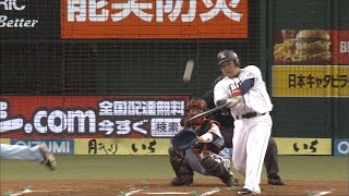 【プロ野球パ】おかわり中村、“良い角度”で左中間スタンドに飛び込む一発！ 2015/03/14 L-G