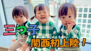 三つ子と車で行く関西遠征！大阪に初上陸じゃ〜！