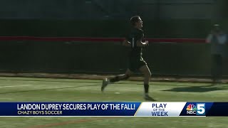 Landon Duprey secures NBC 5 2024 Play of the Fall